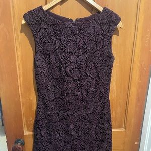 Womens Lauren by Ralph Lauren dress. Gorgeous deep purple floral lace.